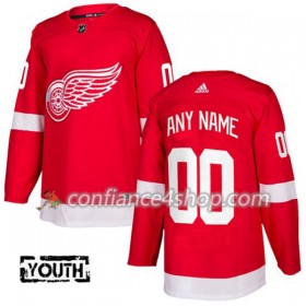 Adidas Maillot de Hockey Detroit Red Wings Personnaliser 2017-2018 Rouge Authentic - Enfant